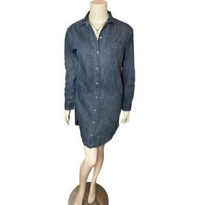Rag & Bone Chambray Long Sleeve Button Down Dress Size Small